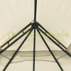 Luxury gazebo garden tent 365x300x265 cm beige party tent with mosquito net breathable double roof event tent