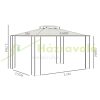Luxury gazebo garden tent 365x300x275 cm brown party tent event tent with polycarbonate roof