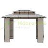 Luxury gazebo garden tent 365x300x275 cm brown party tent event tent with polycarbonate roof