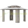 Luxury gazebo garden tent 365x300x275 cm brown party tent event tent with polycarbonate roof