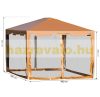 Luxury garden gazebo garden tent with mosquito net 395x295x255 cm brown 