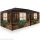 Wooden house pattern event tent garden pavilion with 6 side foils 3x6 m garden party tent collapsible beer tent with wooden house pattern