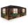 Wooden house pattern event tent garden pavilion with 6 side foils 3x6 m garden party tent collapsible beer tent with wooden house pattern