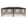 Wooden house pattern event tent garden pavilion with 6 side foils 3x6 m garden party tent collapsible beer tent with wooden house pattern