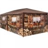 House pattern event tent garden pavilion with 6 side foils 3x6 m garden party tent collapsible beer tent with garden house pattern