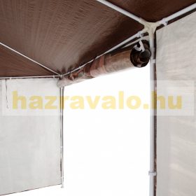   Házmintás rendezvénysátor kerti pavilon 6 oldalsó fóliával 3x6 m kerti partisátor összerakható sörsátor kerti házas mintával