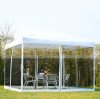 Luxury pavilion folding tent with side walls 300x300 cm white-black