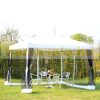 Luxury pavilion folding tent with side walls 300x300 cm white-black