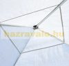 Luxury pavilion folding tent with side walls 300x300 cm white-black