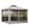 Luxury garden gazebo garden tent beige 3x3x2.6 meters