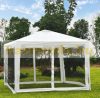 Luxury pavilion party tent with side walls outdoor event tent 400x300 cm white