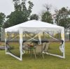 Luxury pavilion party tent with side walls outdoor event tent 400x300 cm white