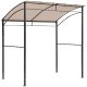 Grill gazebo with flame protection roof 215x150x180/220 cm