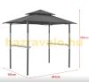 Grill pavilion with counter 250x241x151 cm dark grey