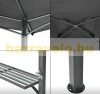 Grill pavilion with counter 250x241x151 cm dark grey