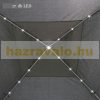 LED popup tent garden gazebo 330x330x285 cm gray folding garden tent with solar lighting
