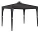 Luxury pavilion polyrattan garden pergola 300x300 cm shading tent anthracite 