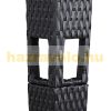 Luxury pavilion polyrattan garden pergola 300x300 cm shading tent anthracite 
