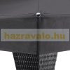Luxury pavilion polyrattan garden pergola 300x300 cm shading tent anthracite 