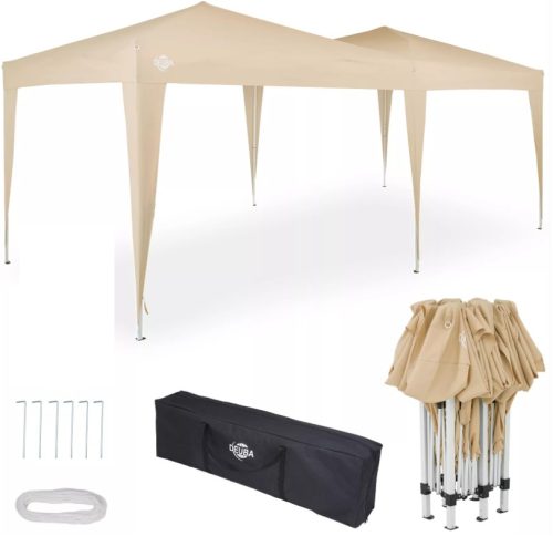 Popup gazebo folding gazebo beige 3x6m beer tent with adjustable height 