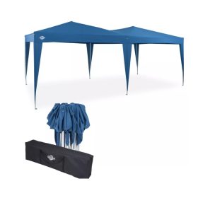   Popup pavilon összecsukható pavilon kék 3x6m sörsátor állítható magasságú 