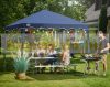 Popup pavilion folding pavilion dark blue 3x3 m beer tent 