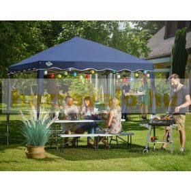   Popup pavilon összecsukható pavilon sötétkék 3x3 m sörsátor 