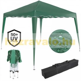  Popup pavilon összecsukható pavilon zöld 3x3 m sörsátor 