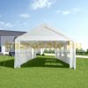 Garden gazebo 6x4m party tent with 4 side foils white