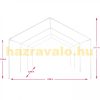 Garden gazebo 6x4m party tent with 4 side foils white
