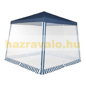   Pavilon sátor szúnyoghálóval, 300x300x236 cm, kék/fehér