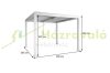 Pergola 300x300x220 cm kerti pavilon 10 cm alumínium keret viharálló antracit
