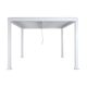 Pergola 300x300x220 cm garden pavilion 11 cm aluminum frame stormproof white