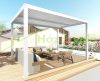 Pergola 300x300x220 cm garden pavilion 11 cm aluminum frame stormproof white