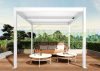 Pergola 300x300x220 cm garden pavilion 11 cm aluminum frame stormproof white