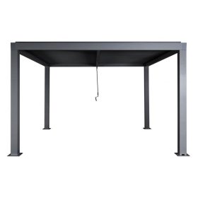   Pergola 400x300x220 cm kerti pavilon 10 cm alumínium keret viharálló antracit