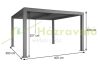 Pergola 400x300x220 cm garden pavilion 11 cm aluminum frame stormproof anthracite