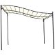 Pergola 297x297x250 cm cm kerti pavilon krémfehér teraszpavilon ívelt tetős pergola