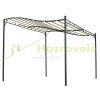 Pergola 297x297x250 cm cm garden gazebo cream white terrace gazebo curved roof pergola