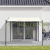 Pergola 297x297x250 cm cm garden gazebo cream white terrace gazebo curved roof pergola