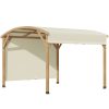 Pergola 320x300x242 cm garden gazebo heavy-duty wooden frame pergola cream