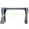 Pergola 360x300x227 cm garden gazebo with adjustable fabric roof weatherproof waterproof polyester steel gray