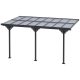 Pergola 4x3 m garden pavilion at a height of 231-250 cm aluminum wall-mounted terrace roof gray