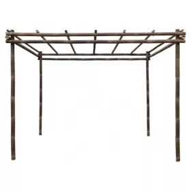 Bambusz pergola, bambusz pavilon 300x300x300 cm barna 