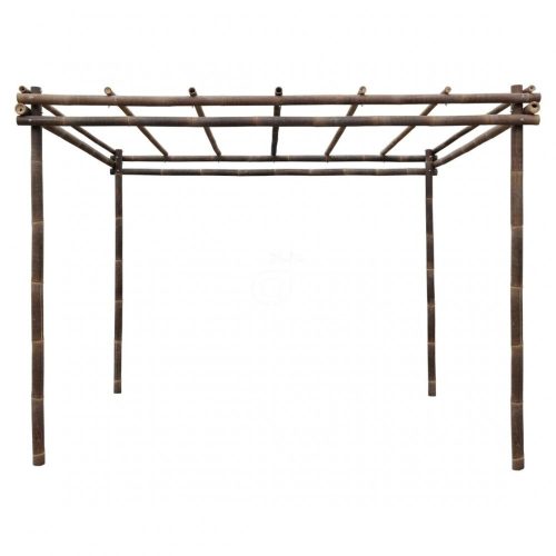 Bamboo pergola, bamboo gazebo 300x300x300 cm brown 