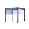 Privacy screen for slatted aluminum pergola, 3-meter wind deflector shade gray color on the short side