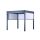 Privacy screen for slatted aluminum pergola, 3-meter wind deflector shade gray color on the short side