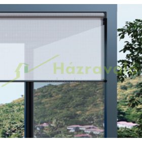 Belátágátló lamellás aluminium pergolához 3 méteres szélgogó árnyékoló szürke szín a rövid oldalra