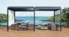Privacy screen for slatted aluminum pergola, 3-meter wind deflector shade gray color on the short side