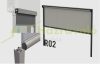 Privacy screen for slatted aluminum pergola, 3-meter wind deflector shade gray color on the short side